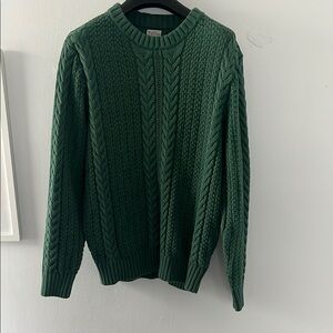 Green Cable Knit Sweater